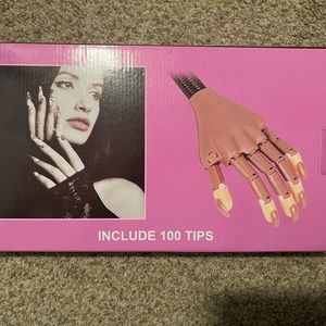 USED acrylic nails model hand & accessories